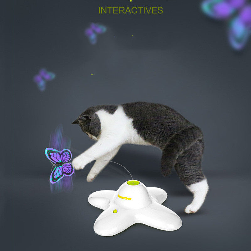 Funny Butterfly Flying Cat Toy - Amusing Cat Entertainment