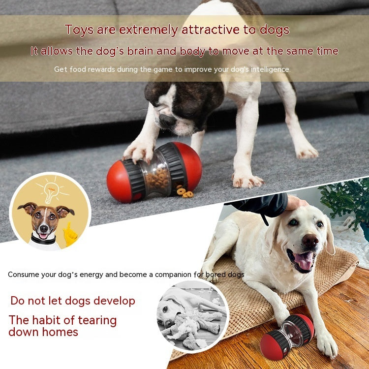 Interactive Food Dispensing Dog Toy Tumbler for Slow Feeding and Intelligence