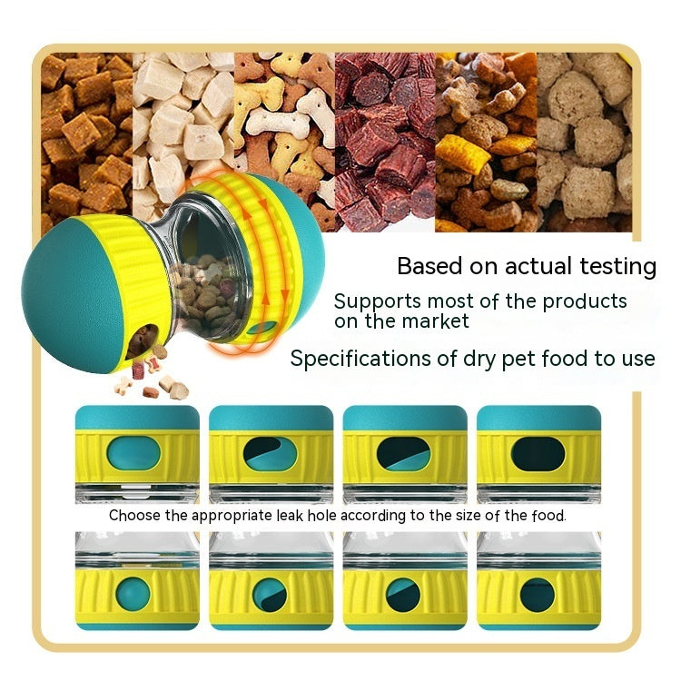 Interactive Food Dispensing Dog Toy Tumbler for Slow Feeding and Intelligence