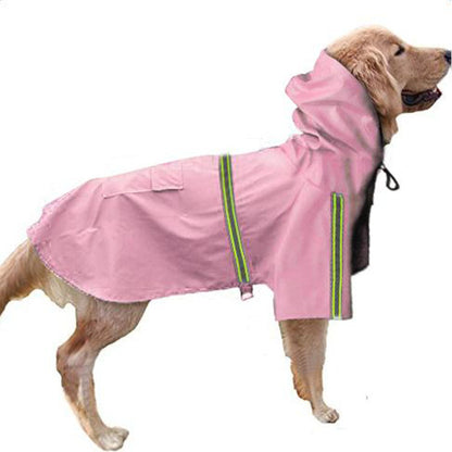 Spring and summer new dog raincoat waterproof cape dog reflective raincoat large dog raincoat