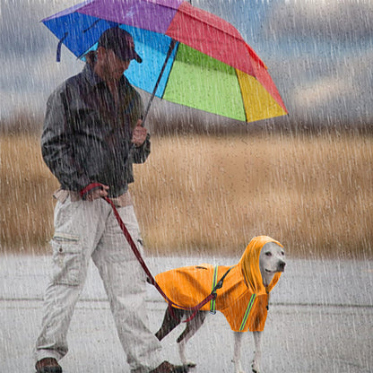 Spring and summer new dog raincoat waterproof cape dog reflective raincoat large dog raincoat