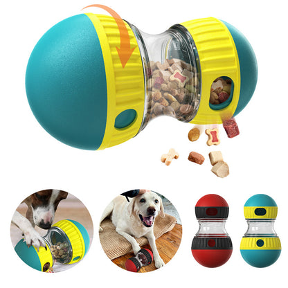 Interactive Food Dispensing Dog Toy Tumbler for Slow Feeding and Intelligence