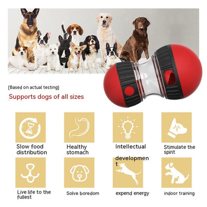 Interactive Food Dispensing Dog Toy Tumbler for Slow Feeding and Intelligence