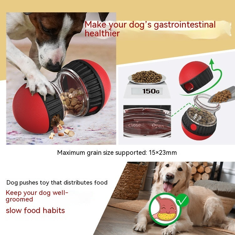 Interactive Food Dispensing Dog Toy Tumbler for Slow Feeding and Intelligence