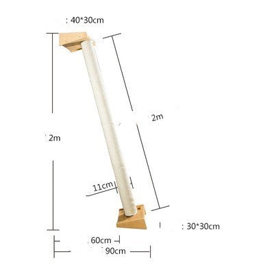 Large Solid Wood Cat Climbing Frame with Litter Box and Shelf